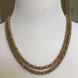 Vintage Gold-Tone Double Strand Necklace